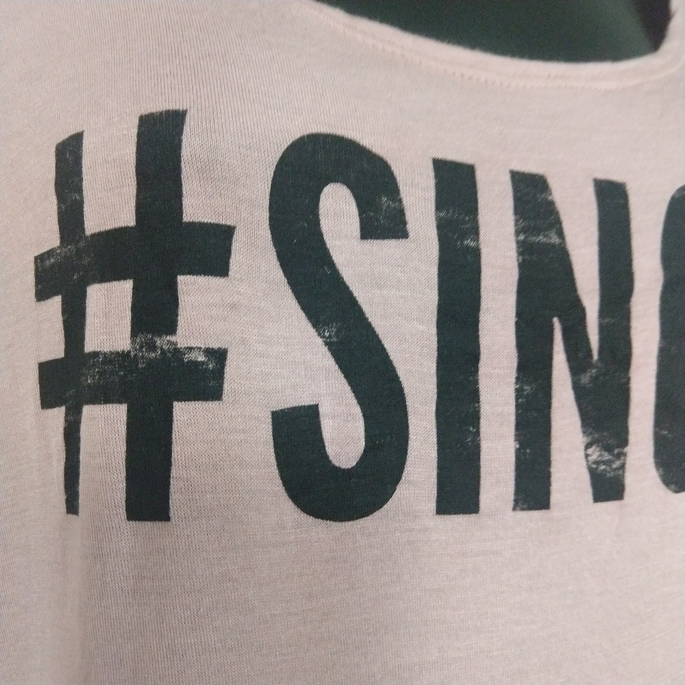 #SINGLE Graphic Tee Crop Shirt Large - Picture 6 of 7